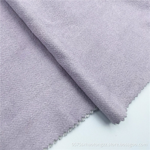 Gray Brushed Knitting Flannel Coat Autumn Fabric Cloth